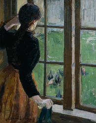 窓際の女性