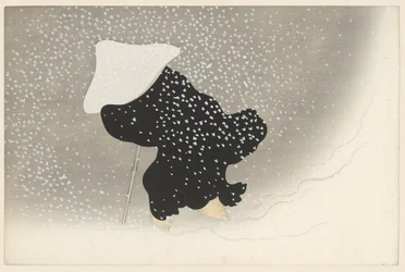 渦巻く雪、1909年（木版画）