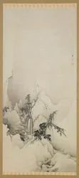 冬の風景：渓谷、明治時代、1883.