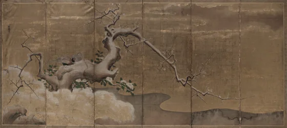梅とキジの冬景色（鳥類右）