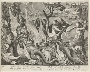 インドのJacht op waterslangen Jachttaferelen (シリーズタイトル) Bestiary でのジビエ、鳥、魚の狩猟 (シリーズ タイトル)