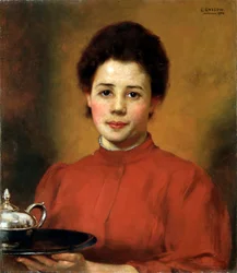 赤い服の女」、1904年