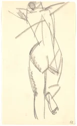 後ろから見た立ちモデル