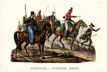ロシアとポーランドの馬、1824