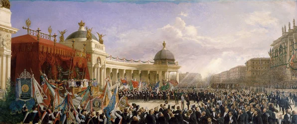 1879 年 4 月 27 日のオーストリアの歌手による皇帝夫妻へのオマージュ