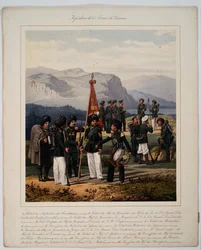 ロシアコーカサス軍の歩兵、1867年