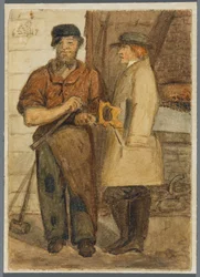 1864年の2人のストーンワーカー