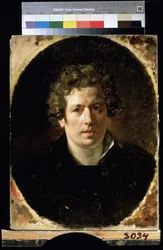 「自画像」 カール・パブロヴィッチ・ブリウロフ (ブリュロフ) (1799-1852) 作 1833年頃 国立ロシア美術館 サンクトペテルブルク