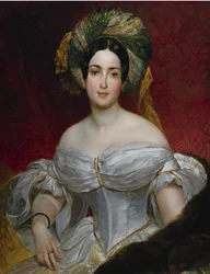 男爵夫人アウロラ・シャルロッタ・デミドヴァ、旧姓スチェルンヴァル、1808-1902年、1837年の肖像