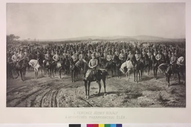 ハンガリー領土軍の頂点に立つ皇帝フランツ・ヨーゼフ1世