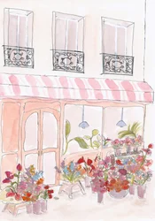 ピンクの花屋