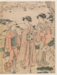飛鳥山桜を見る女たち