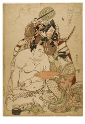 江戸三連祭壇画、1743～1812年頃（紙に木版画）