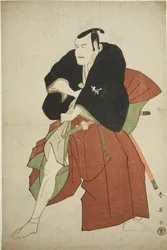 寛政7年（1795）5月、河原崎座で上演された『仮名手本忠臣蔵』の加古川本蔵役、四代目松本幸四郎