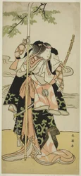 巴御前（ともえごぜん）三世瀬川菊之丞（せがわきくのじょう）『矢佐軍舞都人取（やさぐんばいみやこのじんどり）』寛政5年（1793）11月頃（錦絵・細判