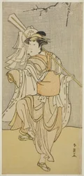 寛政二年（1790）十一月、中村座で上演された『佐用中山贔屓の釣鐘』におけるお作役の三代目瀬川菊之丞について