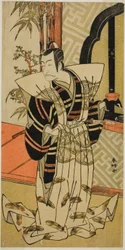 五代目市川團十郎が梶原平次を演じた『ひらがな清須記』（1776年3月、森田座）（