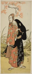 寛政元年（1789）九月、中村座で上演された『平家兵乱記』片名屋半七役の三代目市川駒蔵
