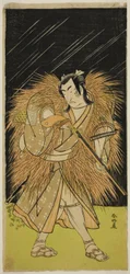 二代目市川門之助が早野勘平を演じる『仮名手本忠臣名取の蔵』（1780年9月中村座にて上演