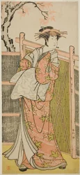 三代目澤村宗十郎『高尾大明神紅葉の玉垣』（天明七年七月、中村座にて上演）宮廷女官高尾の霊役