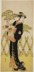 天明8年(1788)11月に市村座で上演された『源氏物語西湖黄金立花』の真砂夫人（真砂御前）役（？