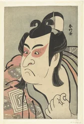 蘇我五郎役の二代目市川門之助の胸像。