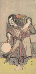 サムライとしての最初の中村仲蔵、約。 1780年。