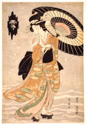 雪、月と花、c1812