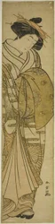 菊柄の着物を着た花魁
