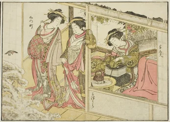 中大宮の遊女 著書『清露美人合わせ姿鏡』より 2