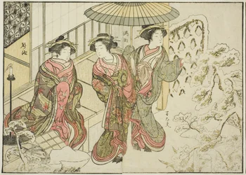 中大宮の遊女 著書『清露美人合わせ姿鏡』より 2