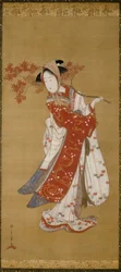 楓の枝を持つ踊り子