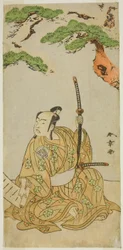 俳優二代目嵐三五郎 菅原伝授手習鏡 桜丸 正月 市村座 1772年