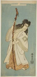 The Actor Ichikawa Danjuro IV possibly as Tenjiku Tokubei in the play "Tenjiku Tokubei Turns the Helm toward Home (Tenjiku Tokubei Kokyo no Torikaji)," performed at the Nakamura Theater in the eighth month, 1768