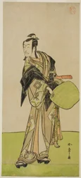 役者市川團十郎五代目加古川本蔵『仮名手本忠臣名残の蔵』九月中村座、1780年