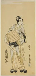 俳優市川團十郎 5 世蘇我五郎 酒井町蘇我年台記で虚無僧に変装 1771 年 1 月中村座で上演