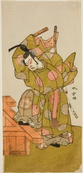 1776年11月に市村座で上演された『姿花雪黒主』の大友黒主に扮する俳優、市村羽左衛門IX