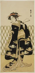 四代目岩井半四郎『志田長者柱』八月中村座の三ツ尾谷薄雲役 1781年