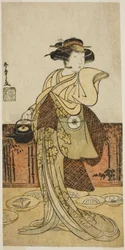四代目岩井半四郎 劇「御ひいきねんねそが」月夜役 正月中村座、1779年