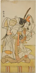 1778 年 11 月、森田座で上演された芝居「錦追の弓取」の高広宮としての俳優中村中蔵初代