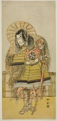 八月中村座で上演された『出世太平記』武智十兵衛光秀役の初代中村仲蔵、