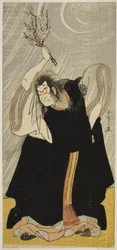 三代目中村仲蔵の雷神、菅丞相の化身、森田座で1780年3月に上演された『菅原伝授手習鑑』