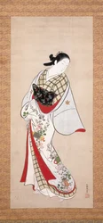 高尾の肖像（紙に墨・彩色）