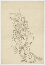 ジョーとウバ;高砂のテーマ、ca。 1815-1849（紙にインク）