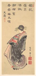 さまざまな衣装を身にまとった遊女のパレード
