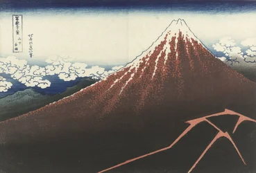 サミットの下の雷雨、1830年頃（木版画）