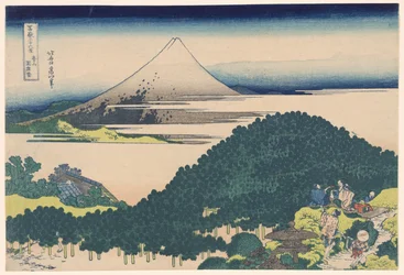 「冨嶽三十六景」より 青山円座の松