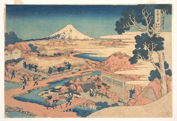 『富士山三十六景』シリーズより、「駿河・片倉茶園の富士」（『富士山三十六景』）