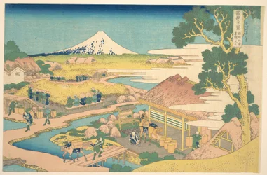 『富士山三十六景』シリーズより、「駿河・片倉茶園の富士」（『富士山三十六景』）