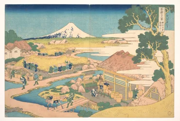 『富士山三十六景』シリーズより、「駿河・片倉茶園の富士」（『富士山三十六景』）